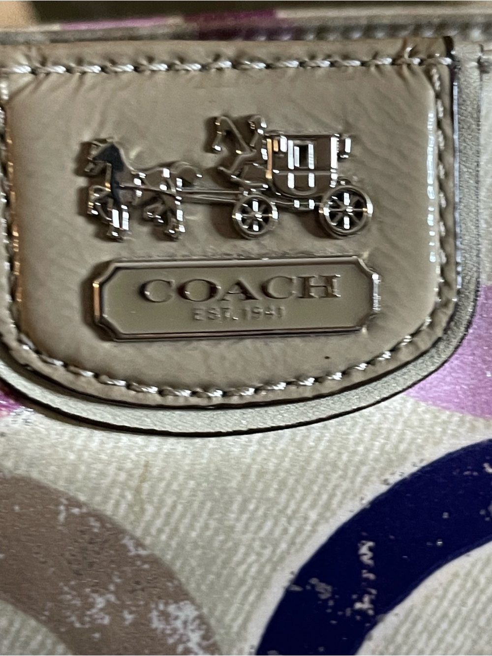 Coach Madison metallic op art shoulder bag - Picture 6 of 12